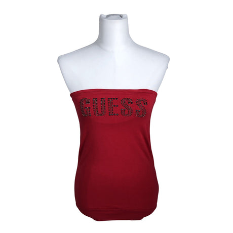 Unisex Guess - Tricot tank top, size 34 - Red ()