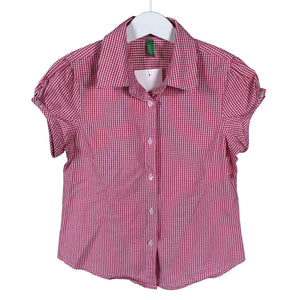 Unisex Benetton - Collared shirt, size 116 - 122 - Pink (1)