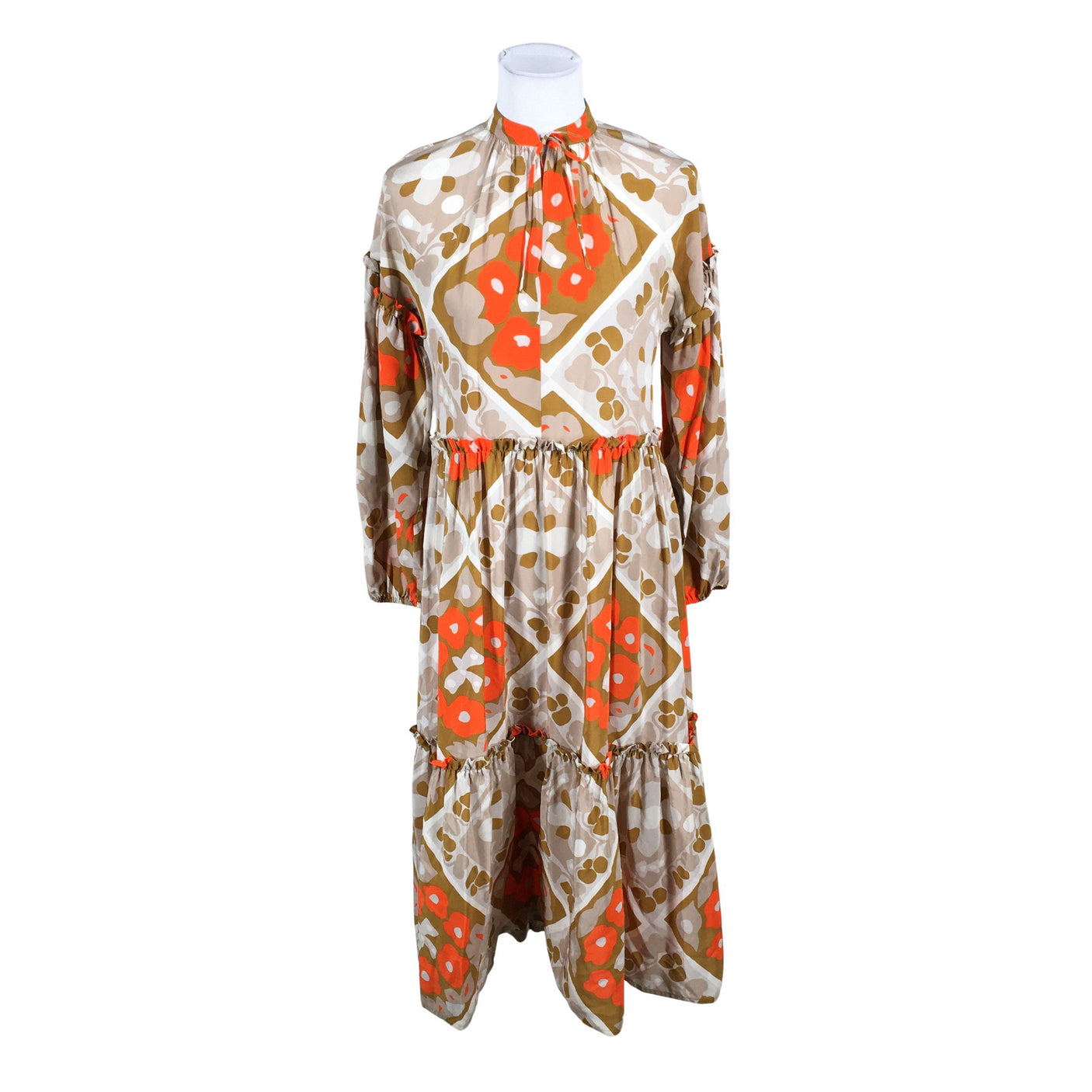 Unisex Marimekko - Schiffon dress, size 36 - Orange (1)