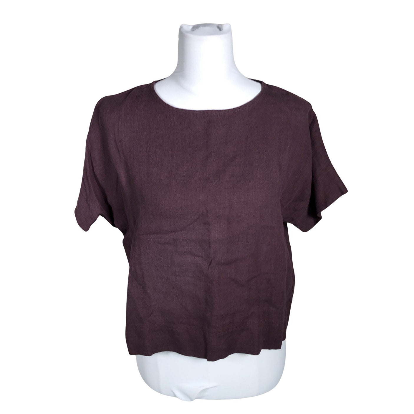 Unisex Linenfox - Short-sleeved blouse, size 32 - Violet (1)