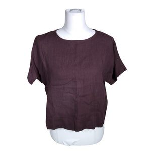 Unisex Linenfox - Short-sleeved blouse, size 32 - Violet (1)