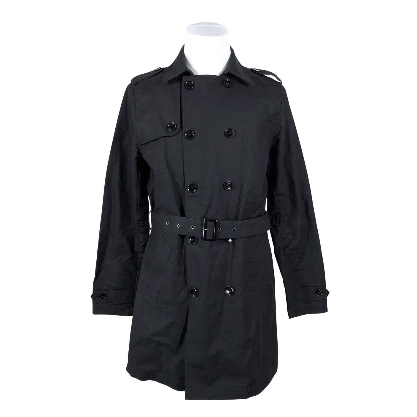 Unisex Pier One - Trench coat, size M - Black (1)