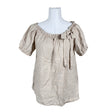 Unisex Peura - Short-sleeved blouse, size 38 - Beige ()