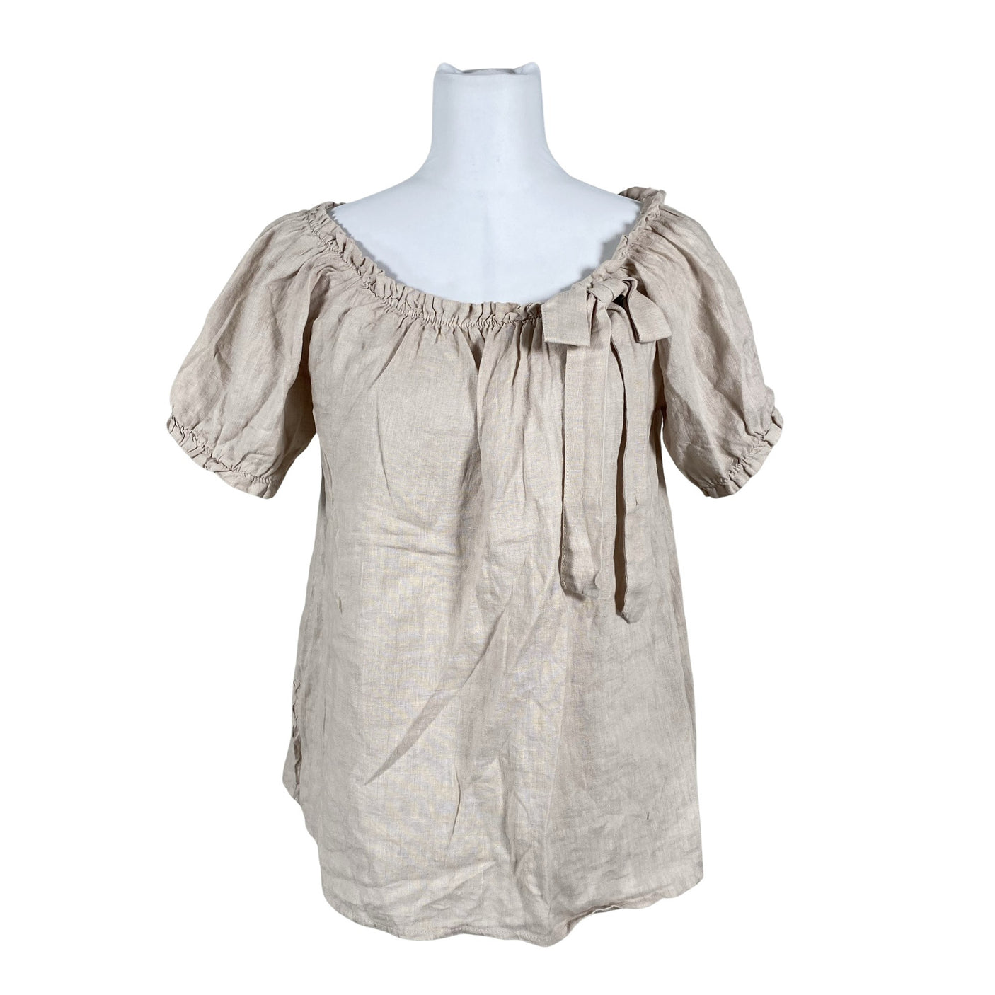 Unisex Peura - Short-sleeved blouse, size 38 - Beige (1)