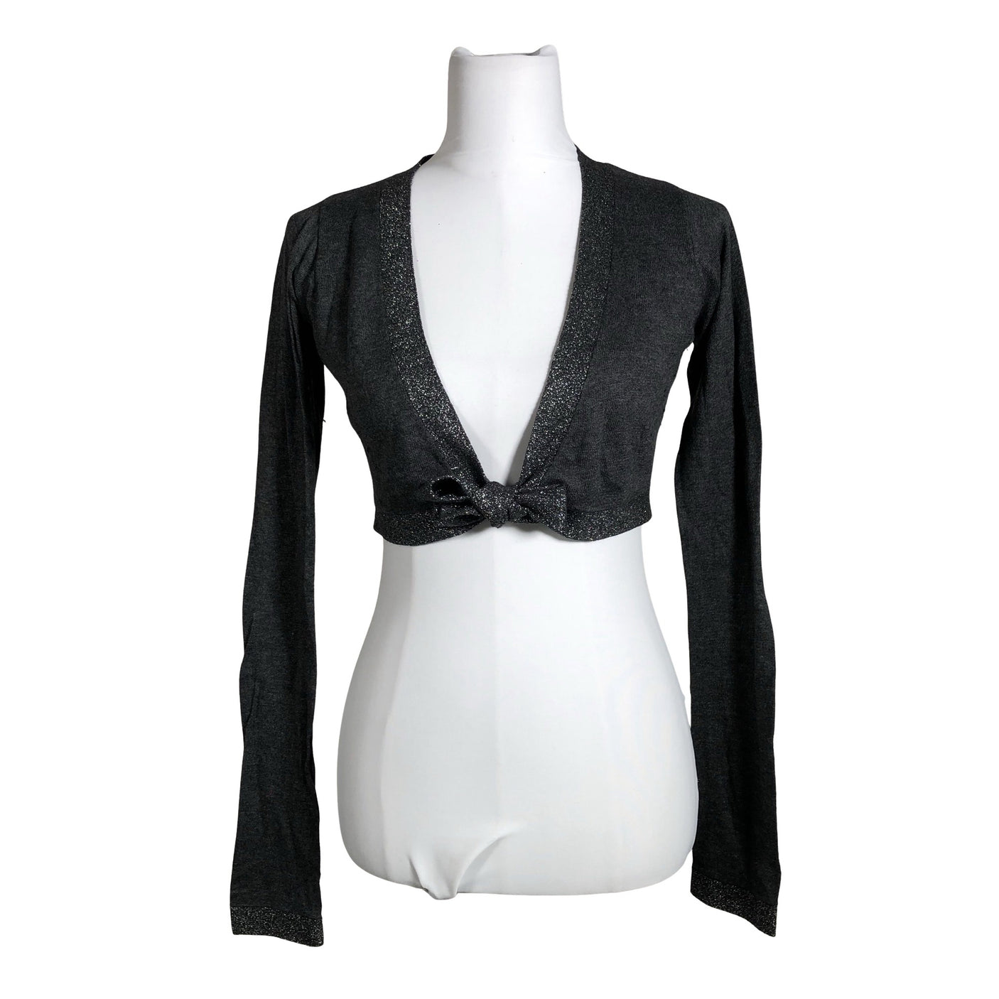 Unisex Oxmo - Knit bolero jacket, size 38 - Gray (1)