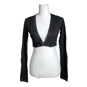 Unisex Oxmo - Knit bolero jacket, size 38 - Gray (1)