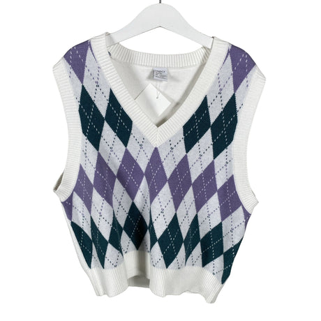 Unisex Lindex - Knit vest, size 146 - 152 - White ()