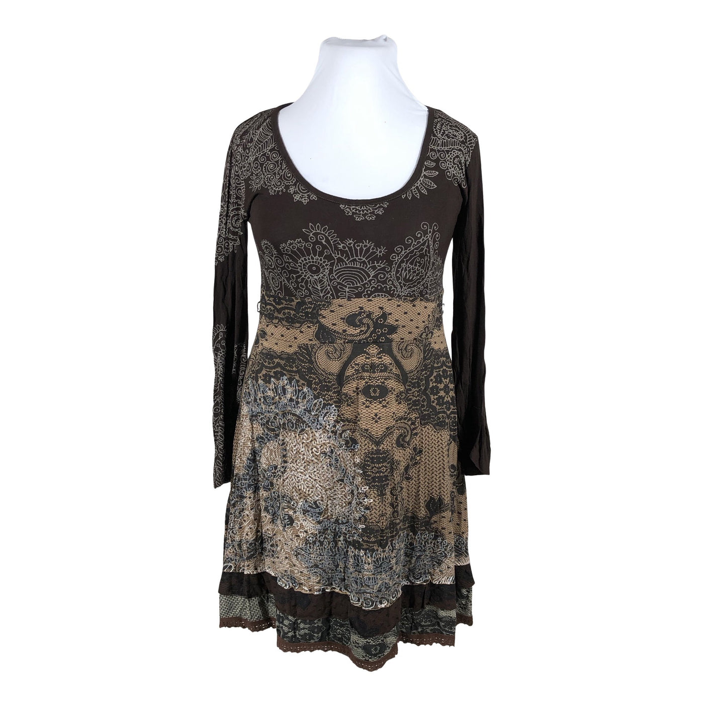 Unisex Desigual - Tricot dress, size 42 - Brown (1)