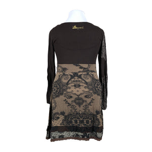 Unisex Desigual - Tricot dress, size 42 - Brown (2)