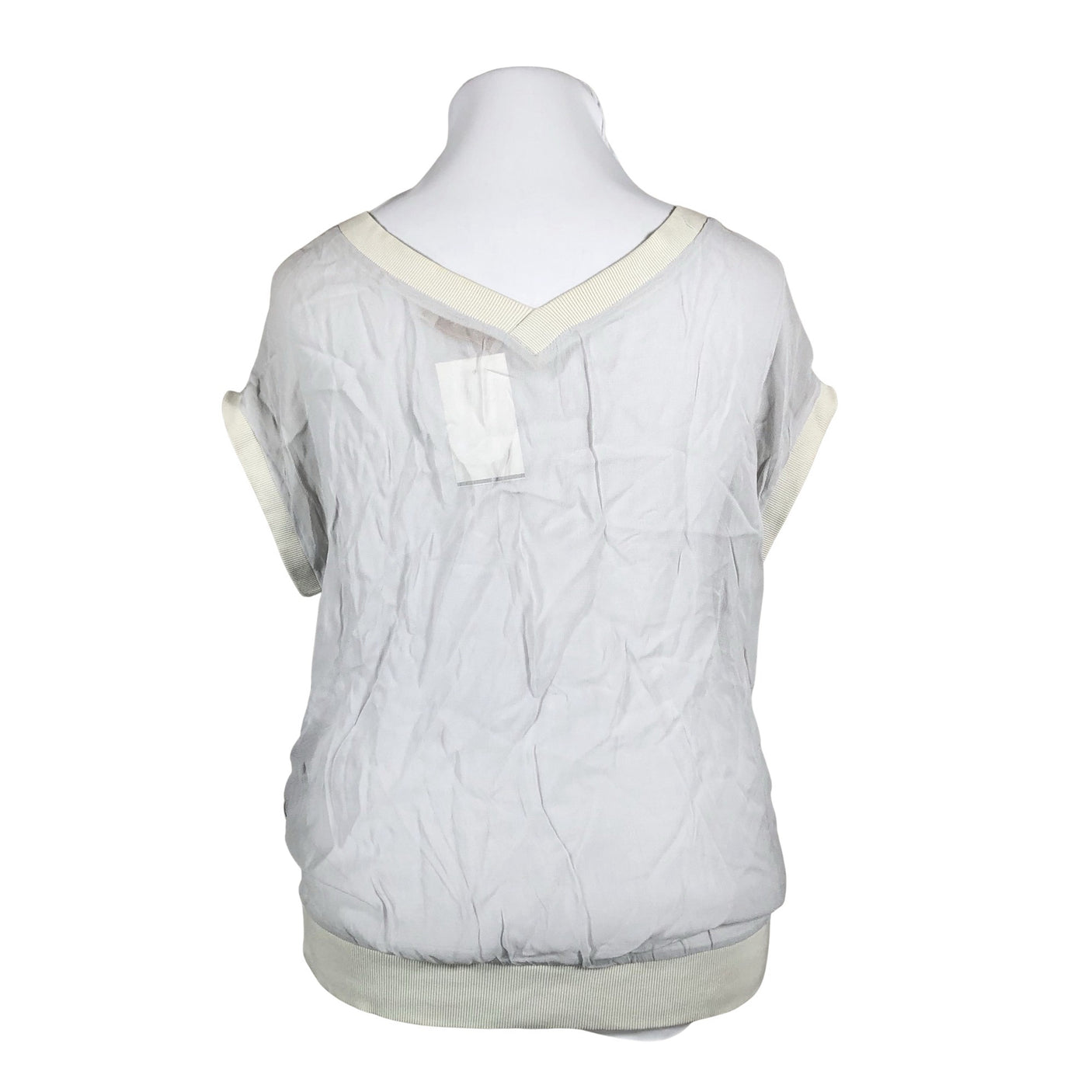 Unisex Cream - Short-sleeved blouse, size 42 - Gray (2)