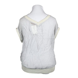 Unisex Cream - Short-sleeved blouse, size 42 - Gray (2)