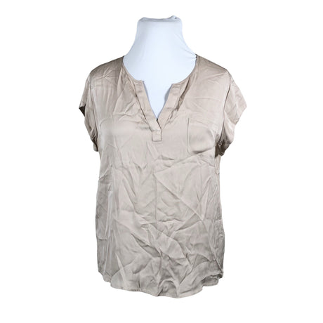 Unisex Repeat - Short-sleeved blouse, size 42 - Beige ()