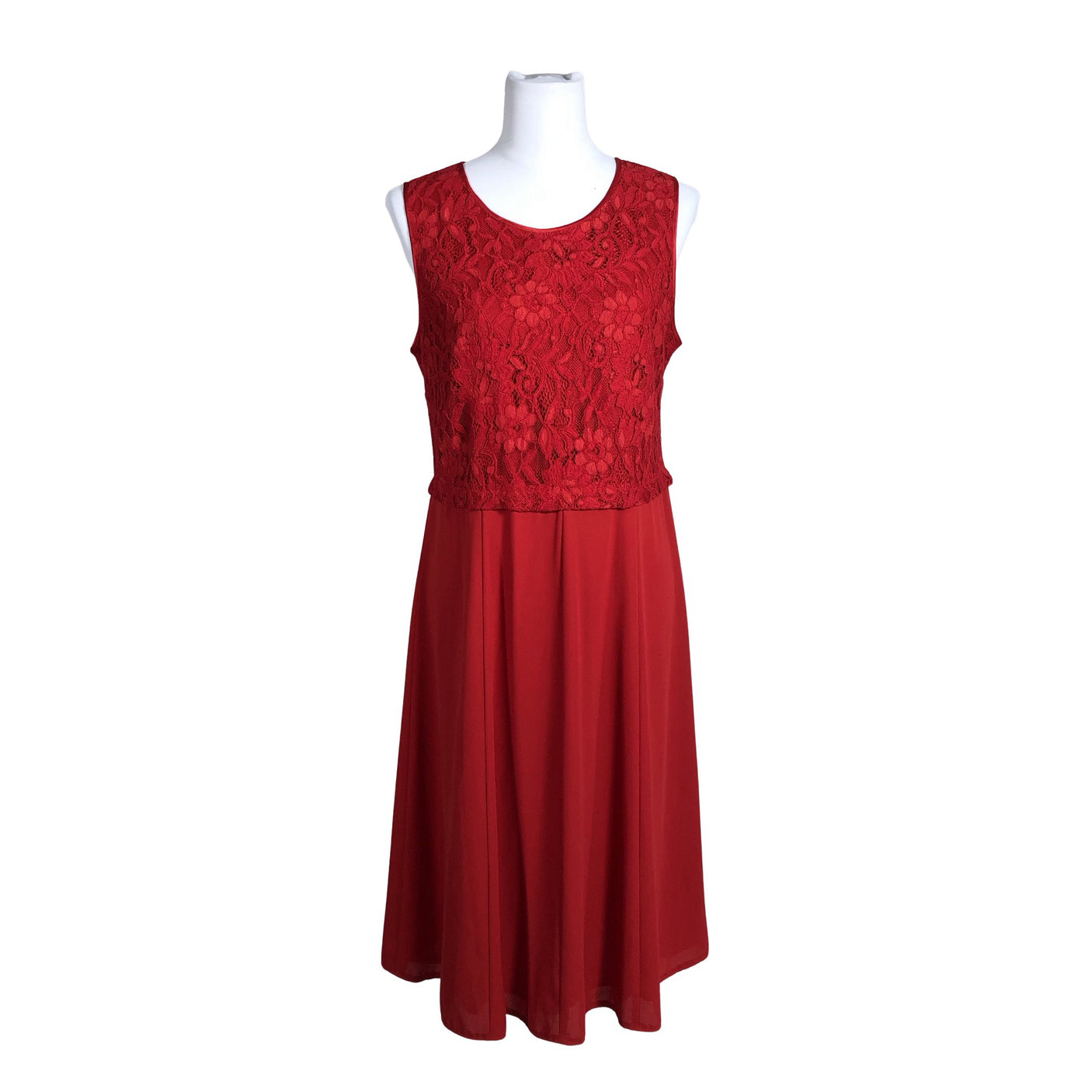 Unisex Gerry Weber - Schiffon dress, size 40 - Red (1)