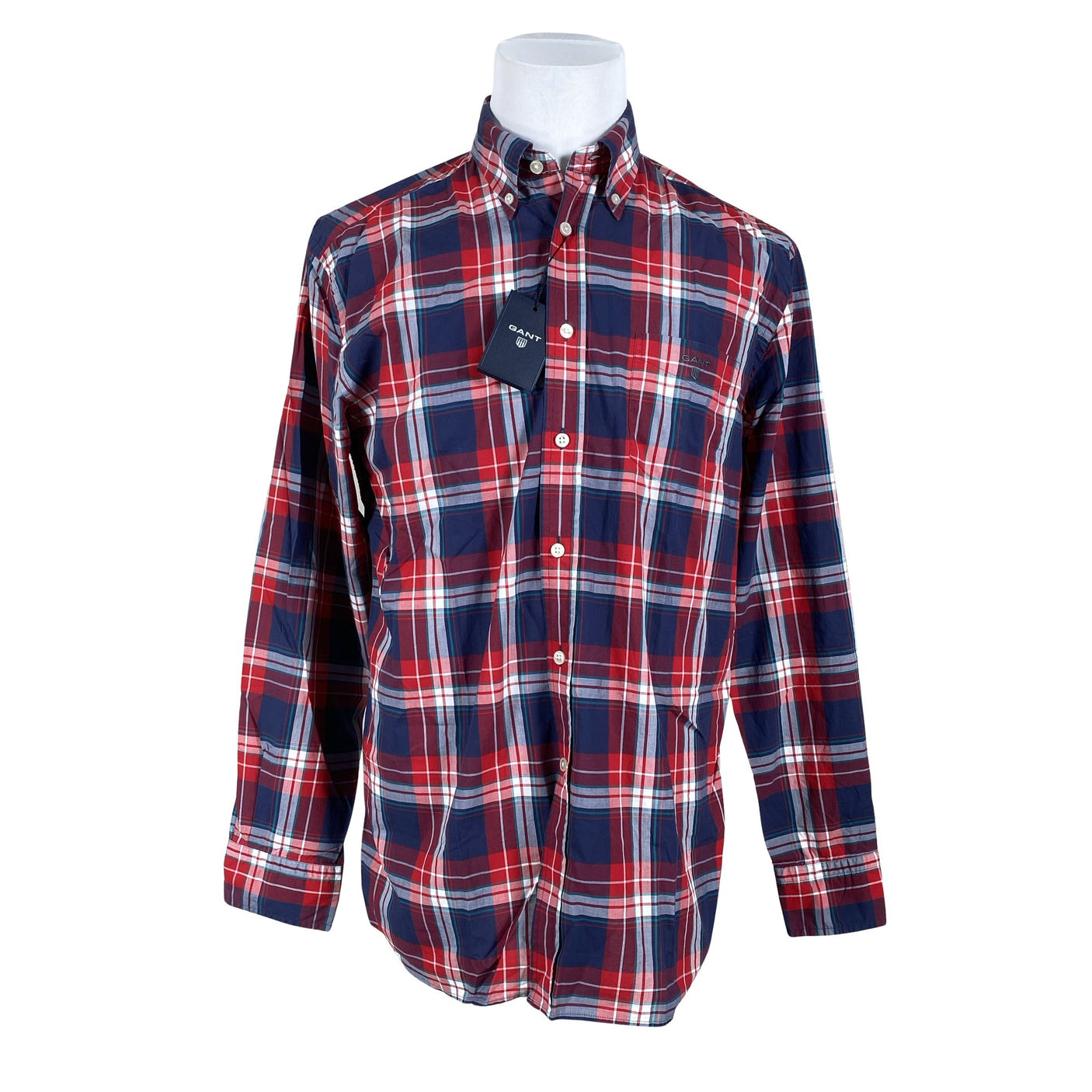 Unisex Gant - Collared shirt, size L - Red (1)