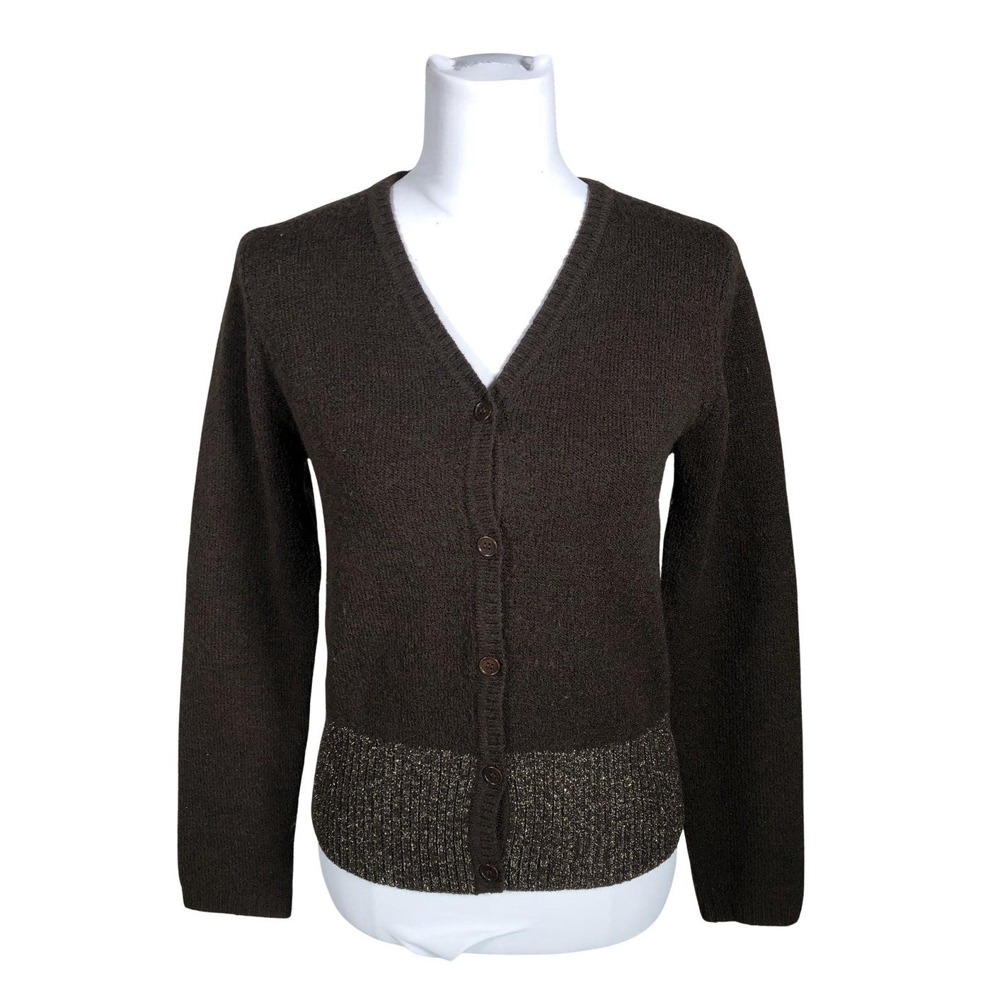Unisex Part two - Cardigan, size 38 - Brown (1)