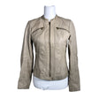 Unisex Saki - Leather jacket, size 36 - Beige ()