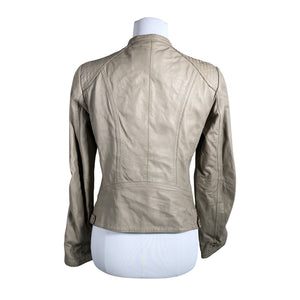 Unisex Saki - Leather jacket, size 36 - Beige (3)