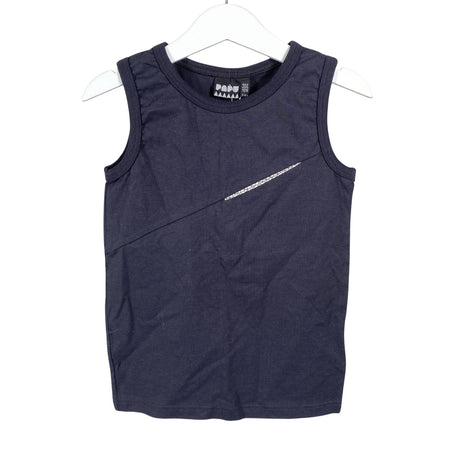Unisex Papu - Tricot tank top, size 122 - 128 - Blue ()