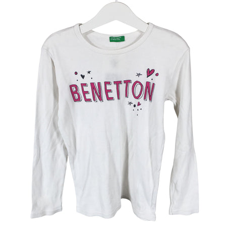 Unisex Benetton - Tricot shirt, size 122 - 128 - White ()