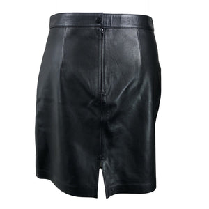 Unisex Friitala - Leather skirt, size 46 - Black (2)