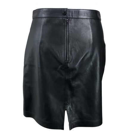 Unisex Friitala - Leather skirt, size 46 - Black (2)