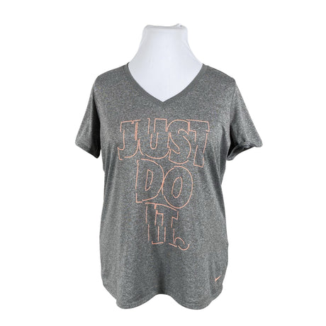 Unisex Nike - Sports shirt, short sleeve, size 38 - Gray ()