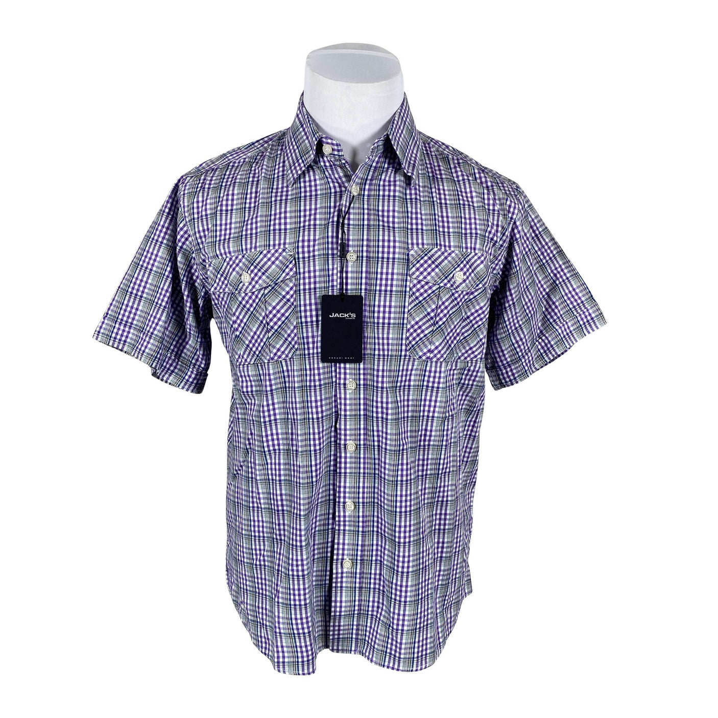 Unisex Jack's - Collared shirt, size M - Violet (1)