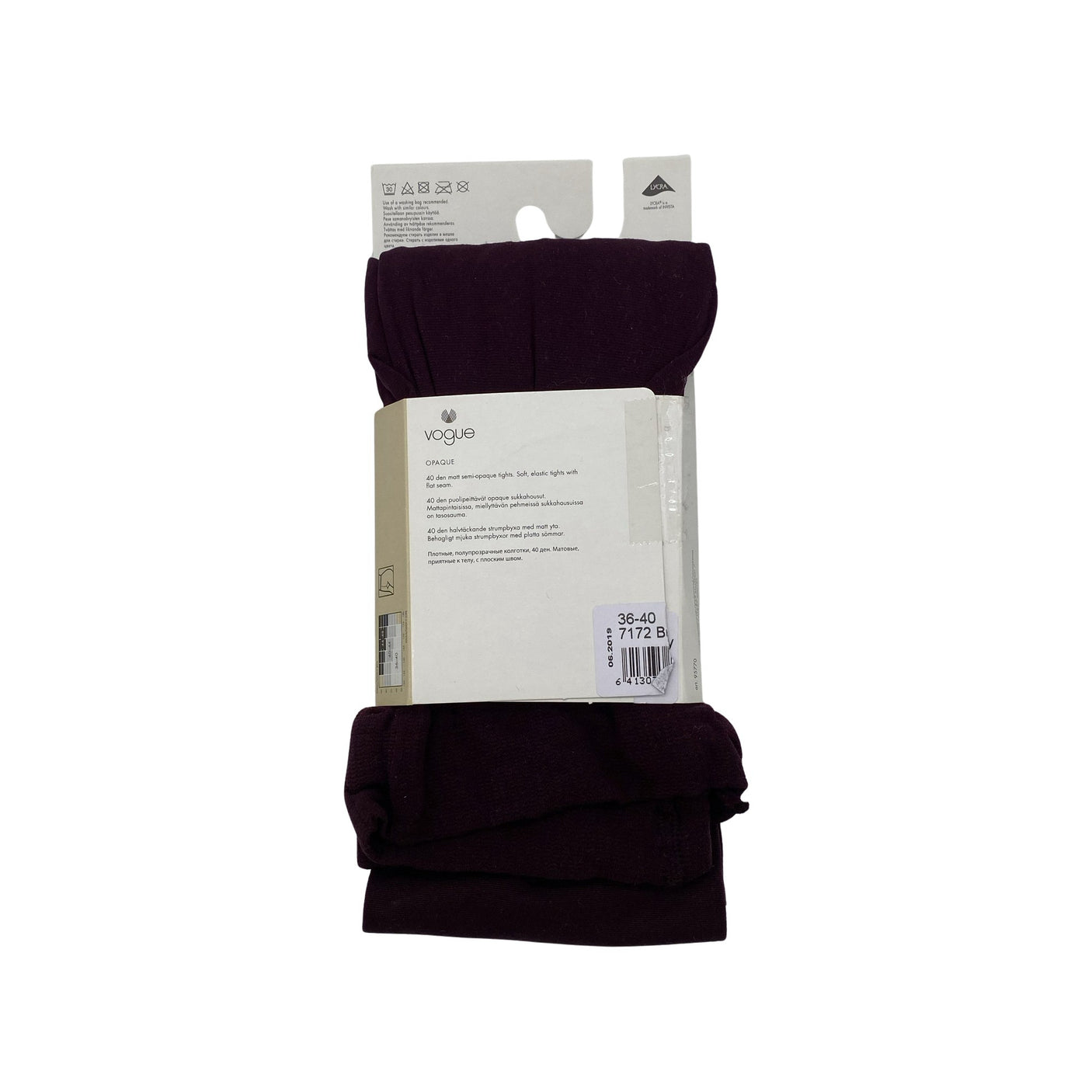 Unisex Vogue - Stockings, thin, size 36 - Wine red (2)