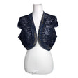 Unisex Studio - Evening bolero jacket, size 40 - Blue ()