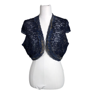Unisex Studio - Evening bolero jacket, size 40 - Blue (1)