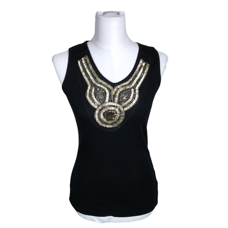 Unisex Uldahl - Tricot tank top, size 36 - Black ()