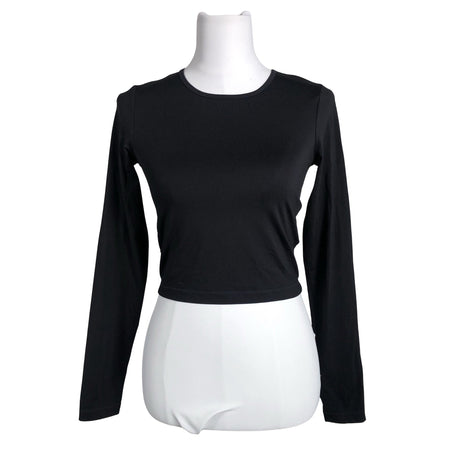 Unisex Casall - Sports shirt, long sleeve, size 38 - Black ()