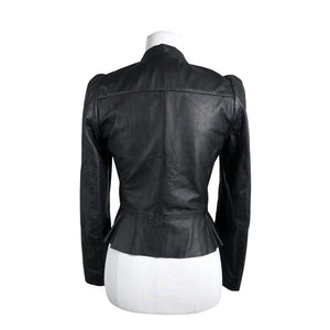 Unisex Esprit - Leather jacket, size 34 - Black (2)