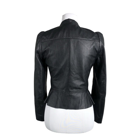 Unisex Esprit - Leather jacket, size 34 - Black (2)
