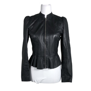 Unisex Esprit - Leather jacket, size 34 - Black (1)