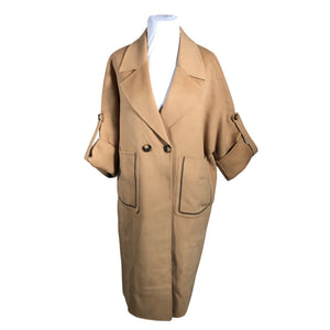 Unisex Handmade - Wool coat, size 46 - Brown (1)