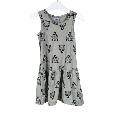 Unisex NOSH - Tricot dress, size 110 - 116 - Gray ()