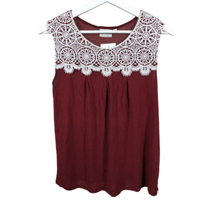 Unisex Lumoan - Tricot tank top, size 34 - Wine red (1)