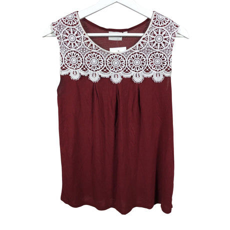 Unisex Lumoan - Tricot tank top, size 34 - Wine red ()