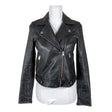 Unisex Selected - Leather jacket, size 34 - Black ()