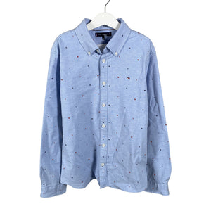 Unisex Tommy Hilfiger - Collared shirt, size 146 - 152 - Blue (1)