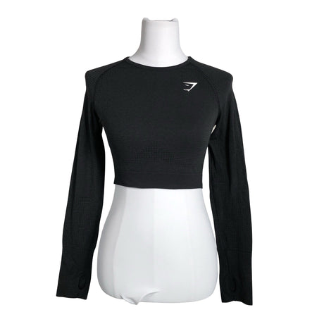 Unisex Gymshark - Sports shirt, long sleeve, size 38 - Black ()