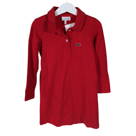 Unisex Lacoste - Pique dress, size 110 - 116 - Red ()