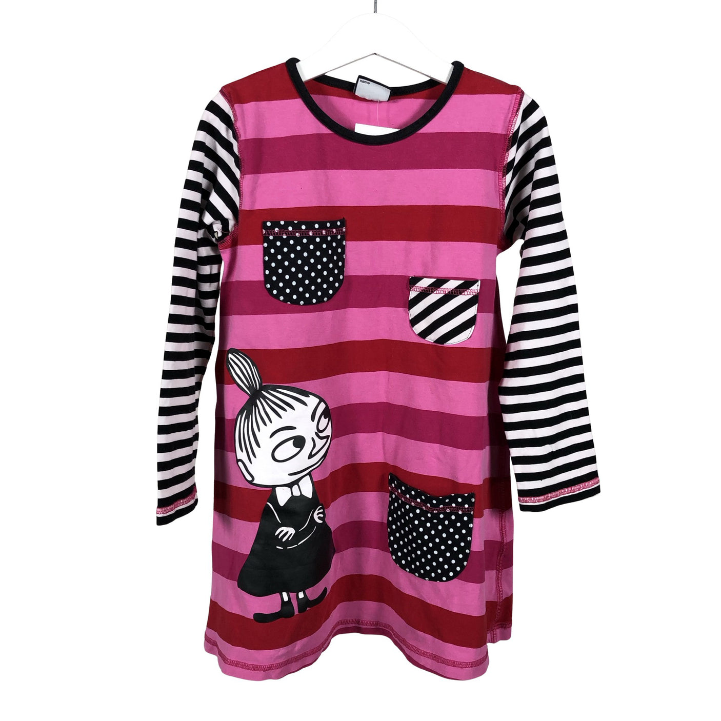 Unisex Lindex - Tricot dress, size 116 - 122 - Pink (1)