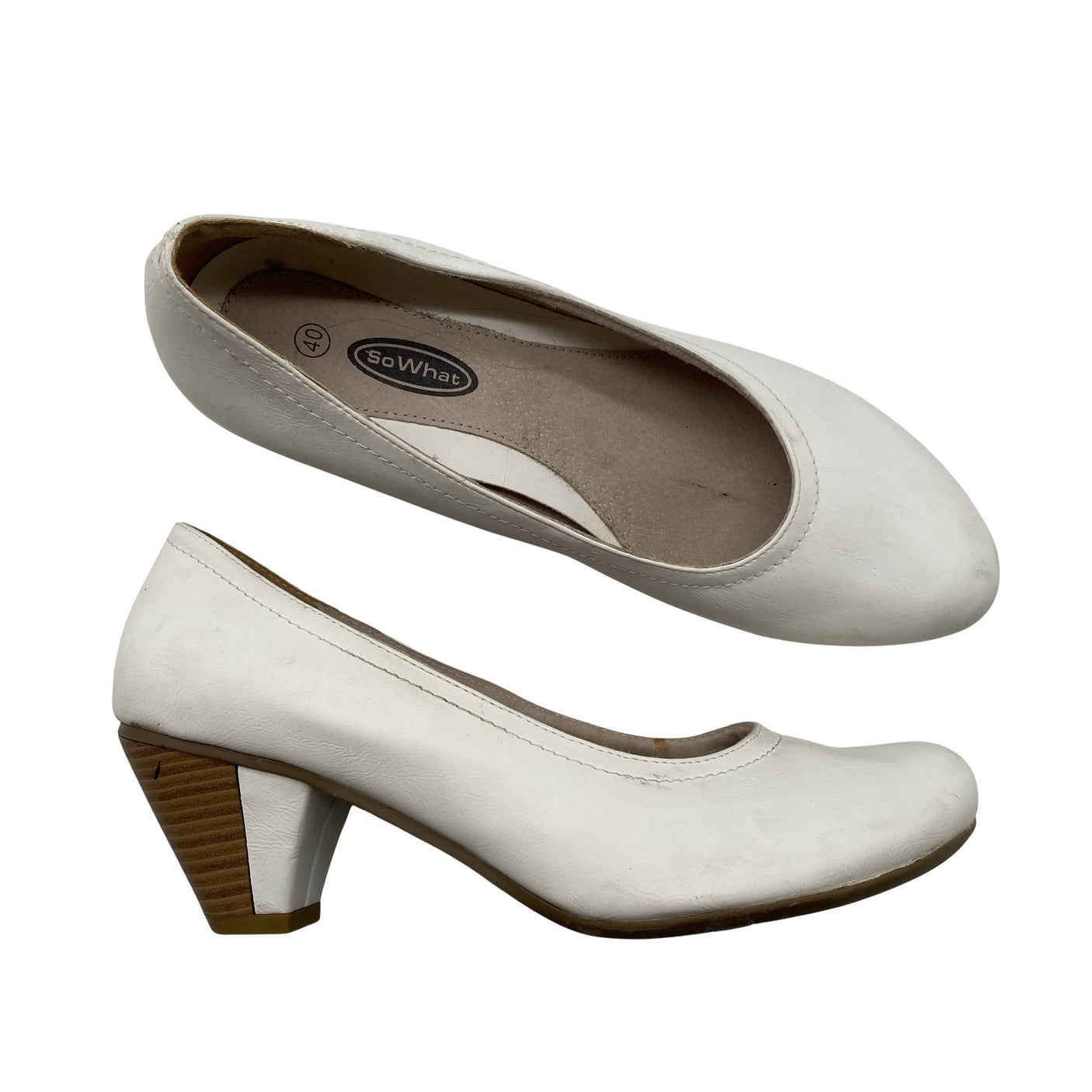 Unisex SoWhat - High heels, size 40 - White (1)
