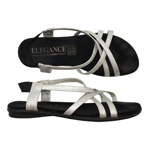 Unisex Elegance - Sandals, size 39 - Silver ()