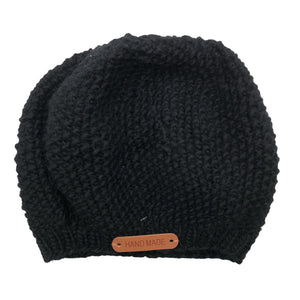 Unisex Handmade - Winter beanie, size 52 - 54 cm - Black (1)