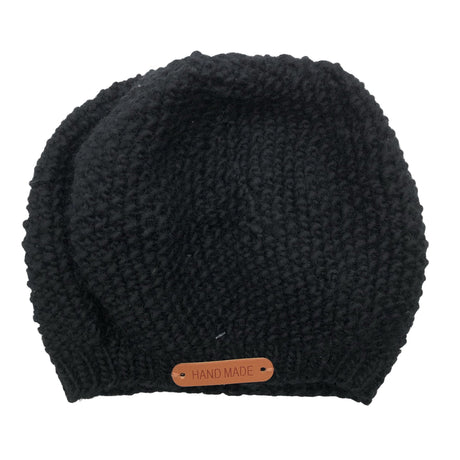 Unisex Handmade - Winter beanie, size 52 - 54 cm - Black ()