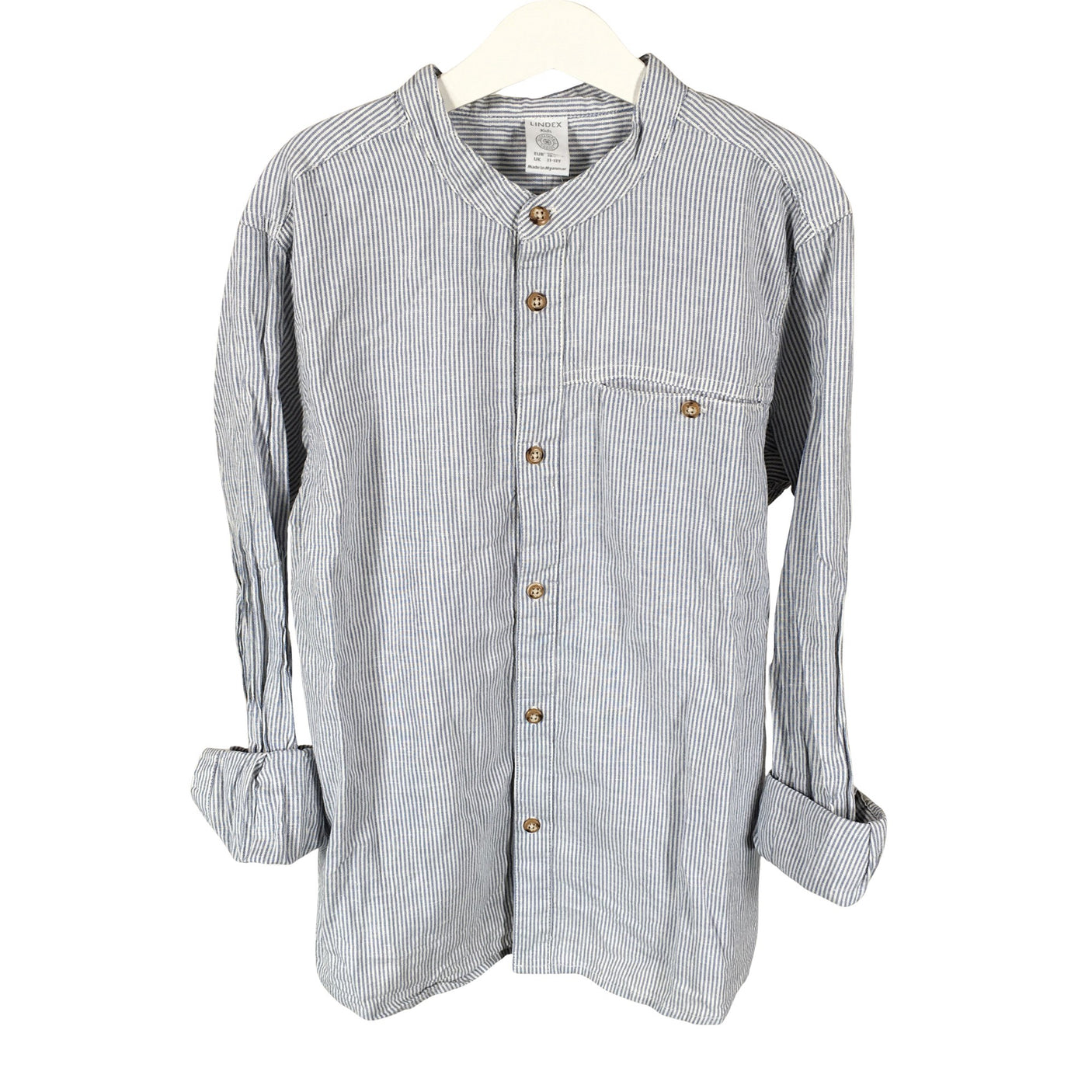 Unisex Lindex - Collared shirt, size 146 - 152 - Light blue (1)