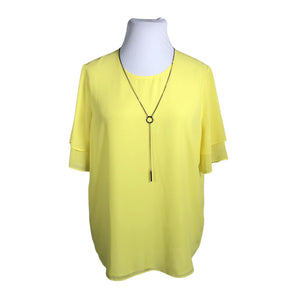 Unisex Finnsön - Short-sleeved blouse, size 44 - Yellow (1)